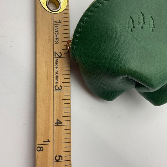 Portland Leather Goods Fortune Cookie Coin Pouch Charm Emerald Green - Picture 5 of 9